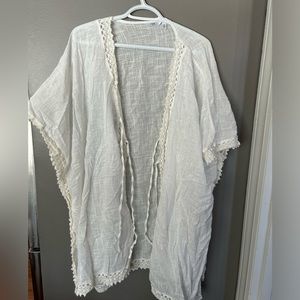 Linen beach coverup